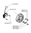 Ignition System Diagram and Parts List for 232R 1994-02 Husqvarna Brush Cutter