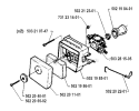 Carburetor  Air Filter Diagram and Parts List for 232R 1994-02 Husqvarna Brush Cutter