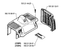 Cylinder Cover Diagram and Parts List for 232R 1994-02 Husqvarna Brush Cutter