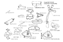 Accessories Diagram and Parts List for 232R 1995-11 Husqvarna Brush Cutter