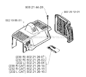 Cylinder Cover Diagram and Parts List for 232R 1995-11 Husqvarna Brush Cutter