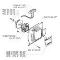 Starter Diagram and Parts List for 232R 1997-02 Husqvarna Brush Cutter
