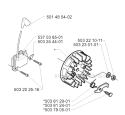 Ignition System Diagram and Parts List for 232R 2000-04 Husqvarna Brush Cutter