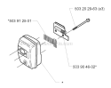 Muffler Diagram and Parts List for 232R 2000-04 Husqvarna Brush Cutter