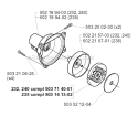 Clutch Diagram and Parts List for 232R 2000-04 Husqvarna Brush Cutter
