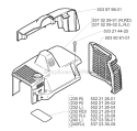 Cylinder Cover Diagram and Parts List for 232R 2000-04 Husqvarna Brush Cutter