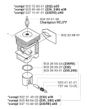 Part Location Diagram of 503289001 Husqvarna Piston Ring