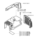 Housing Diagram and Parts List for 232R 2006-01 Husqvarna Brush Cutter
