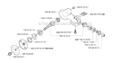 Bevel Gear Diagram and Parts List for 232R 2006-04 Husqvarna Brush Cutter