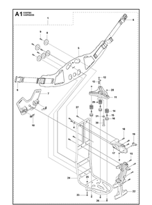 Harness Diagram and Parts List for 535FBX  Husqvarna Brush Cutter
