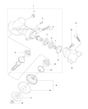 Bevel Gear Diagram and Parts List for 233RJ 2009-01 Husqvarna Brush Cutter