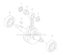 Crankshaft Diagram and Parts List for 233RJ 2009-01 Husqvarna Brush Cutter