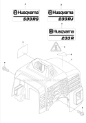 Cylinder Cover Diagram and Parts List for 233RJ 2011-07 Husqvarna Brush Cutter