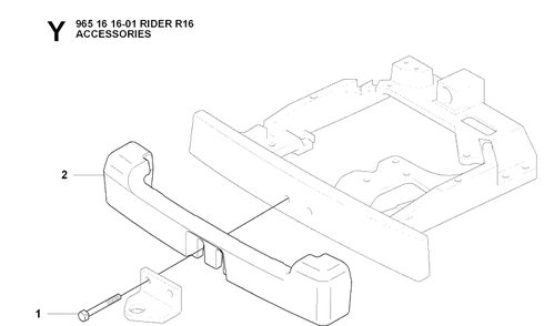 Accessories Diagram and Parts List for RIDER16 (965161601)(2007-06) Husqvarna Lawn Mower