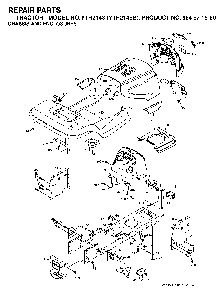 Chassis And Enclosures Diagram and Parts List for YTH2148B (954571960)(2004-03) Husqvarna Lawn Tractor