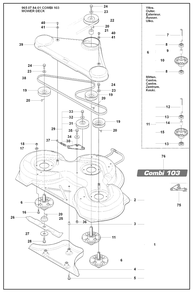 Mower Deck (Part 3) Diagram and Parts List for R175 2008-05 Husqvarna Lawn Tractor