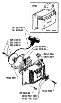 Page J Diagram and Parts List for 234 1984-04 Husqvarna Chainsaw