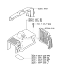 Cylinder Cover Diagram and Parts List for 235FR 2007-01 Husqvarna Brush Cutter
