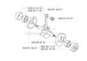 Crankshaft Diagram and Parts List for 235FR 2009-05 Husqvarna Brush Cutter