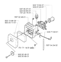 Carburetor  Air Filter Diagram and Parts List for 235RII 2002-09 Husqvarna Brush Cutter