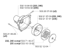 Clutch Diagram and Parts List for 235RII 2002-09 Husqvarna Brush Cutter