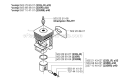 Cylinder Piston Diagram and Parts List for 235RII 2006-01 Husqvarna Brush Cutter