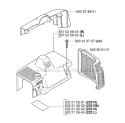 Cover Diagram and Parts List for 235RII 2006-04 Husqvarna Brush Cutter