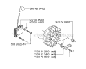 Ignition System Diagram and Parts List for 235RII 2007-01 Husqvarna Brush Cutter