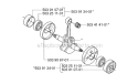 Crankshaft Diagram and Parts List for 235RII 2007-01 Husqvarna Brush Cutter
