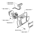 Starter Diagram and Parts List for 235R 1991-12 Husqvarna Brush Cutter
