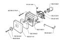 Carburetor  Air Filter Diagram and Parts List for 235R 1991-12 Husqvarna Brush Cutter