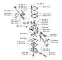 Carburetor Details Diagram and Parts List for 235R 1991-12 Husqvarna Brush Cutter