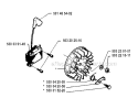 Ignition System Diagram and Parts List for 235R 1993-02 Husqvarna Brush Cutter