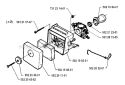 Carburetor  Air Filter Diagram and Parts List for 235R 1993-02 Husqvarna Brush Cutter