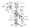 Carburetor Details Diagram and Parts List for 235R 1993-02 Husqvarna Brush Cutter