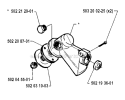 Bevel Gear Diagram and Parts List for 235R 1994-02 Husqvarna Brush Cutter