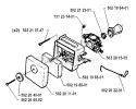 Carburetor  Air Filter Diagram and Parts List for 235R 1994-02 Husqvarna Brush Cutter