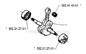 Crankshaft Diagram and Parts List for 235R 1994-02 Husqvarna Brush Cutter