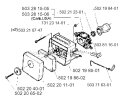 Carburetor  Air Filter Diagram and Parts List for 235R 1995-11 Husqvarna Brush Cutter