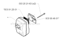 Muffler Diagram and Parts List for 235R 1997-02 Husqvarna Brush Cutter
