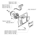 Starter Diagram and Parts List for 235R 1997-02 Husqvarna Brush Cutter