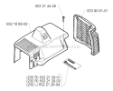 Cylinder Cover Diagram and Parts List for 235R 1997-02 Husqvarna Brush Cutter