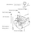 Crankcase Diagram and Parts List for 235R 2002-09 Husqvarna Brush Cutter