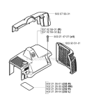 Housing Diagram and Parts List for 235R 2006-01 Husqvarna Brush Cutter
