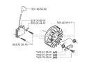 Ignition System Diagram and Parts List for 235R 2006-01 Husqvarna Brush Cutter