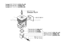 Cylinder Piston Diagram and Parts List for 235R 2006-01 Husqvarna Brush Cutter