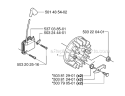 Ignition System Diagram and Parts List for 235R 2007-01 Husqvarna Brush Cutter