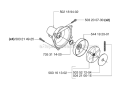 Clutch Diagram and Parts List for 235R 2007-01 Husqvarna Brush Cutter