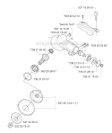 Bevel Gear Diagram and Parts List for 235R 2009-05 Husqvarna Brush Cutter