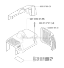 Cylinder Cover Diagram and Parts List for 235R 2009-05 Husqvarna Brush Cutter